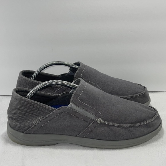 CROCS Other - CROCS Santa Cruz Convertible Canvas Slip on Men’s 10 Grey